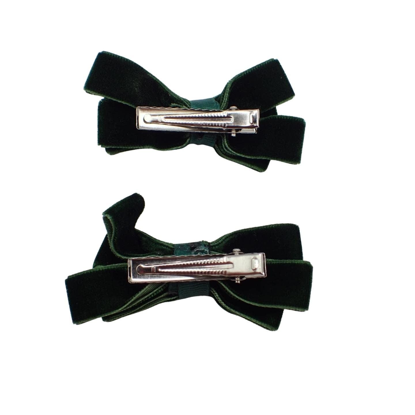 2pc Back to School Velvet Hair Bows Set Stylish Girls Clip-In Hair Bow Accessories Hair Clips School Uniform Hair Slide Girls, Kids, Children